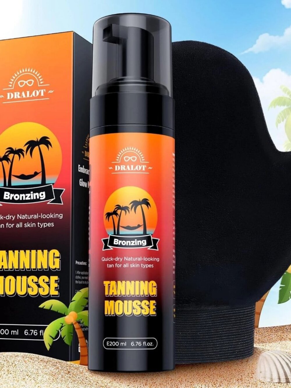 Dralot Self Tanning Mousse, Bronze, 6.76 fl oz
